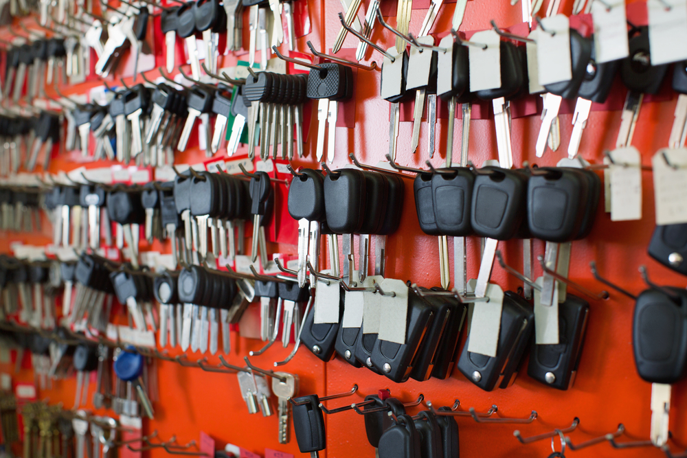 rack of keys